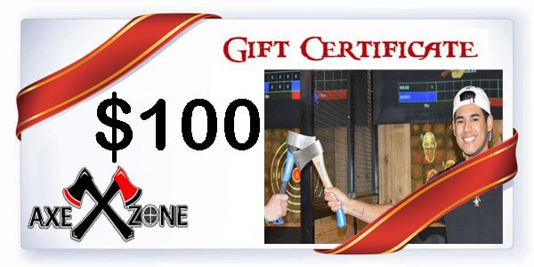 2 hour axe throwing gift card
