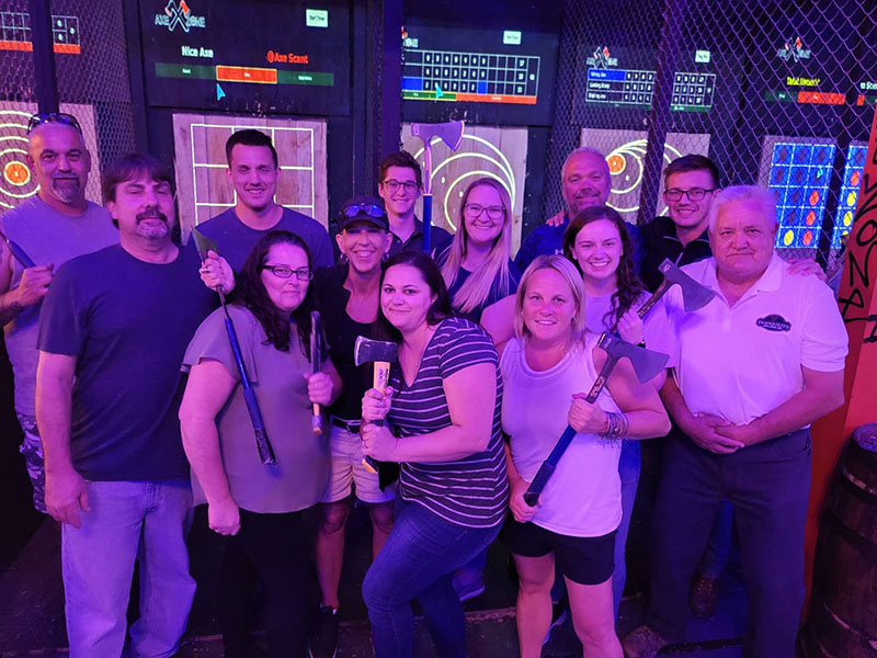 axe throwing birthday parties near Chicago at Axe Zone Lounge in Naperville, IL